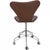 Brown Model 3117 Office Chair in Mokka Leather by Arne Jacobsen, 1980s For Sale - Image 8 of 14