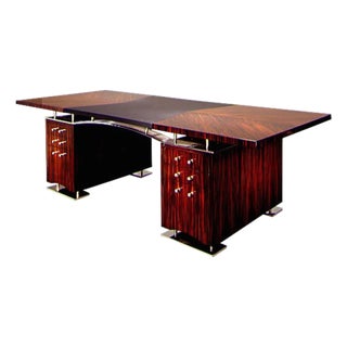 Dakota Jackson Macassar Ebony Partner Desk. For Sale