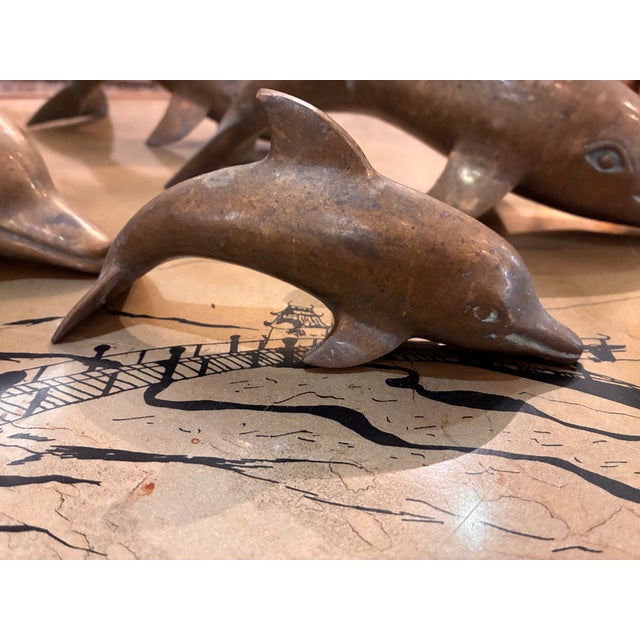 Brass Tabletop Dolphin Pod For Sale In New Orleans - Image 6 of 6