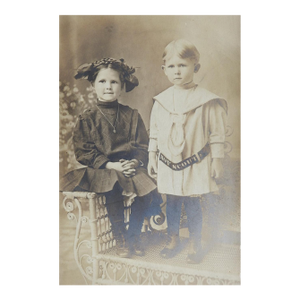 Early 20th Century Children Girl and Boy Scout Photograph