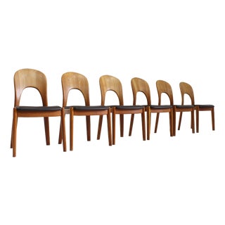 Vintage Danish Teak Dining Chairs by Niels Koefoed for Koefoeds Hornslet, 1960s, Set of 6 For Sale