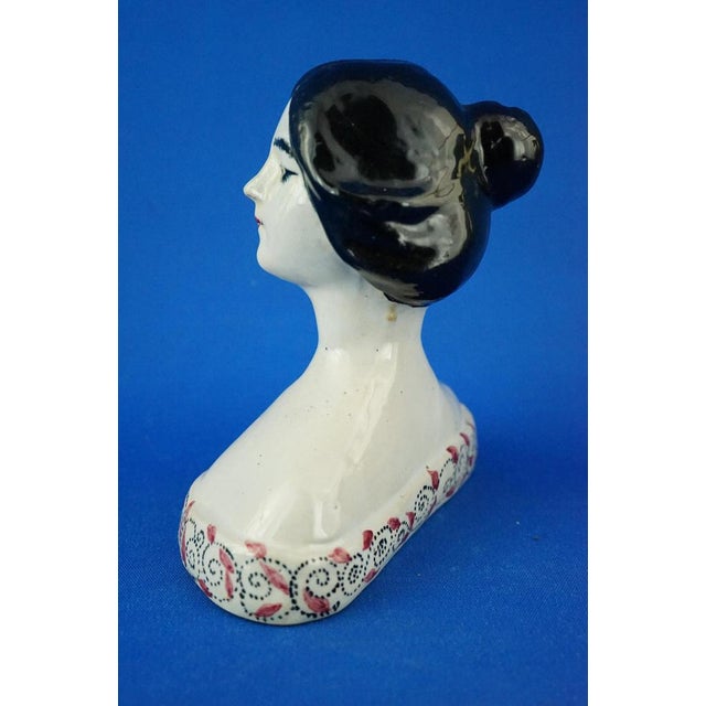 20th Century Ceramic Bust of a Woman from M.I.C.A. Factory, Sesto Fiorentino, Italy, 1920s For Sale - Image 4 of 18