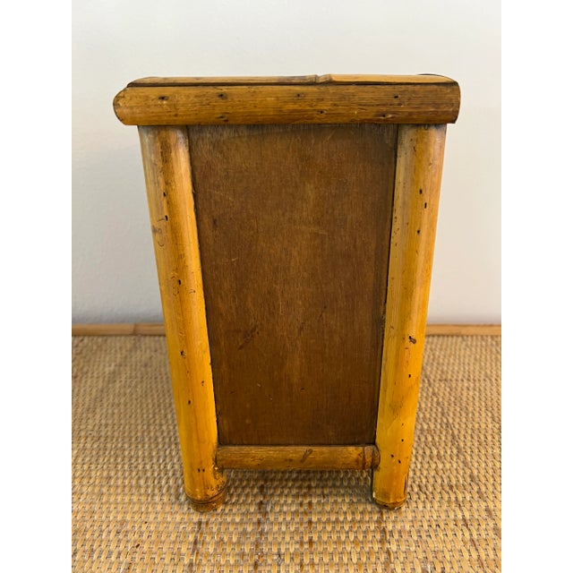 Mid 20th Century Bamboo Chest With Two Drawers Table Riser For Sale - Image 5 of 10