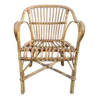 Italian Bamboo Chair, 1970 For Sale