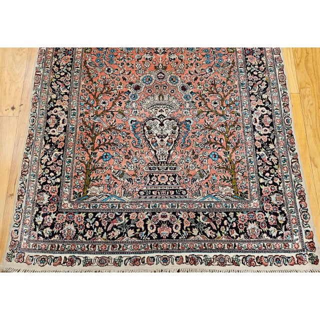 Antique Turkish Hereke Silk Rug, Tree of Life Design, Handwoven, 1900s, 3' x 4' For Sale - Image 18 of 18