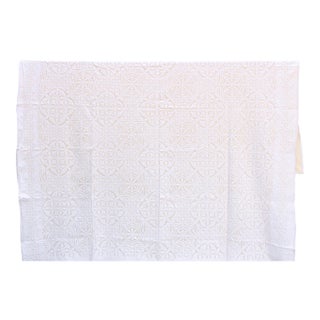 Peony Circle Cotton Applique Bedcover For Sale