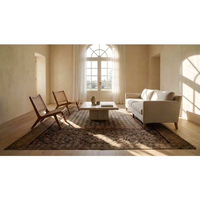 Fantastic Oyster Gray Color With Geometric and Floral Design Antique Persian Senneh Kilim Rug For Sale - Image 12 of 12