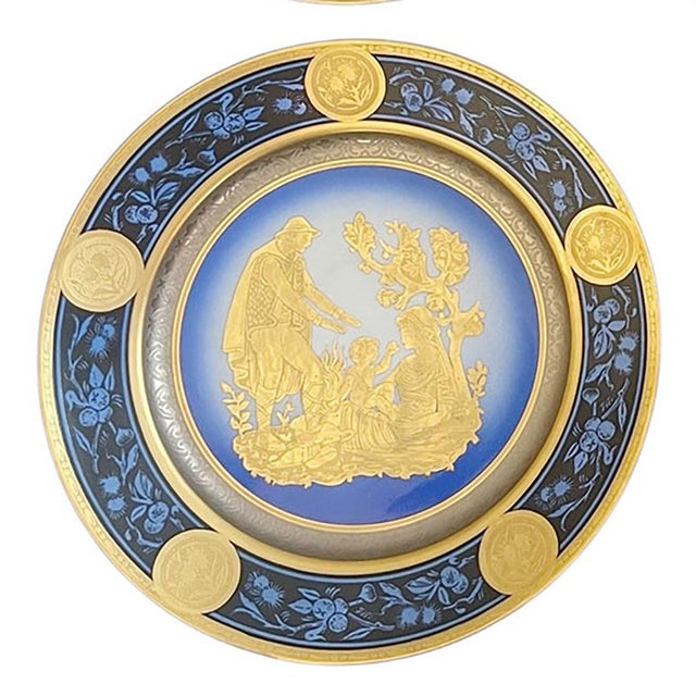 Italian 1930s Italian Four Seasons Plates by Longo - Set of Four For Sale - Image 3 of 11