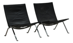 PK22 Lounge Chairs by Poul Kjærholm for Fritz Hansen, Denmark, 1950s, Set of 2