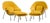 Eero Saarinen for Knoll Mid Century Womb Lounge Chairs With Ottomans - Pair For Sale