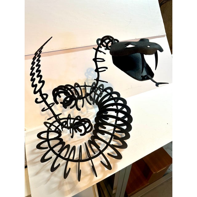 2 Black Iron Sculptural Desert Animals | Snake & Scorpion For Sale In Fayetteville, AR - Image 6 of 6