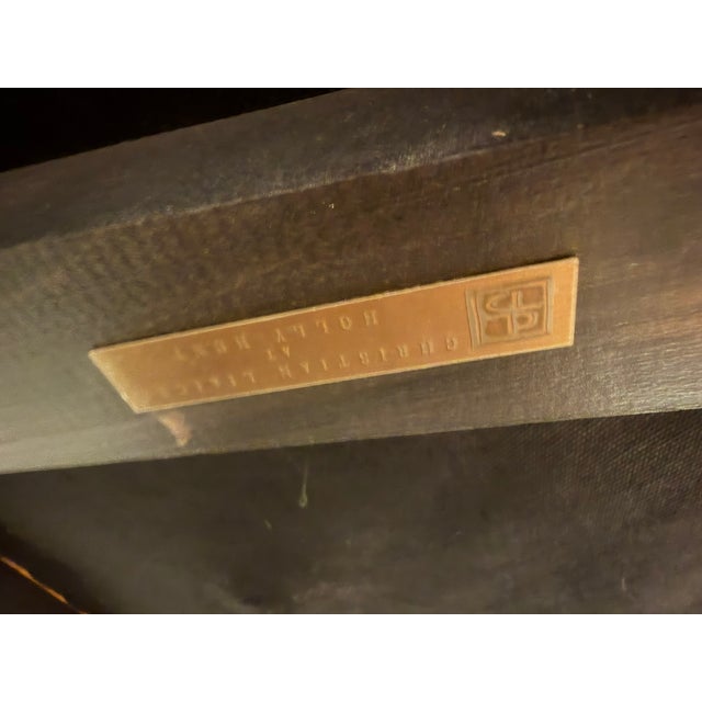 Wood Christian Liaigre Leather Bench – Modern Minimalist Design in Saddle‑Stitched Hide For Sale - Image 7 of 8