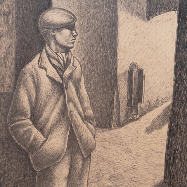 'The Quiet Vicolo, Rome' by Rafael Navarro Barajas, 1956, Midcentury Mexican Modernist, Jalisco For Sale In Monterey, CA - Image 6 of 8