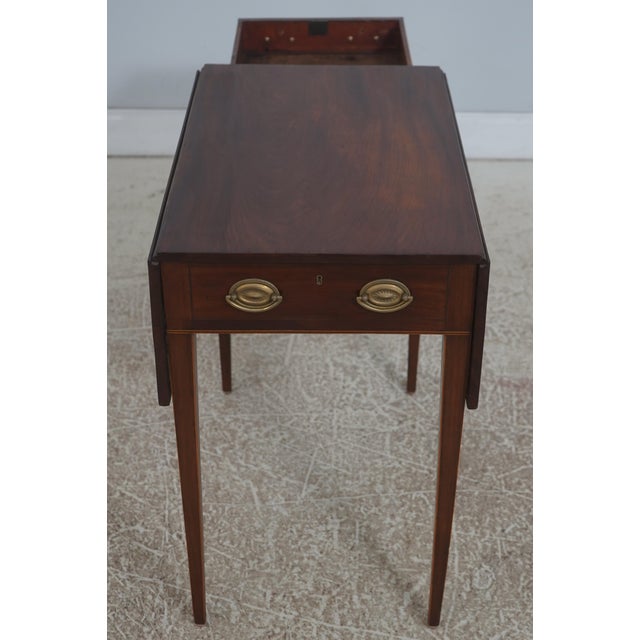 Antique 19th C. Mahogany Drop Leaf Pembroke Table For Sale - Image 4 of 18