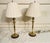 1970s Pair of Brass Lamps With Shades For Sale - Image 5 of 11