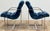Vintage Newly Upholstered Blue Velvet Chrome Sling Chairs, a Pair For Sale In Kansas City - Image 6 of 18