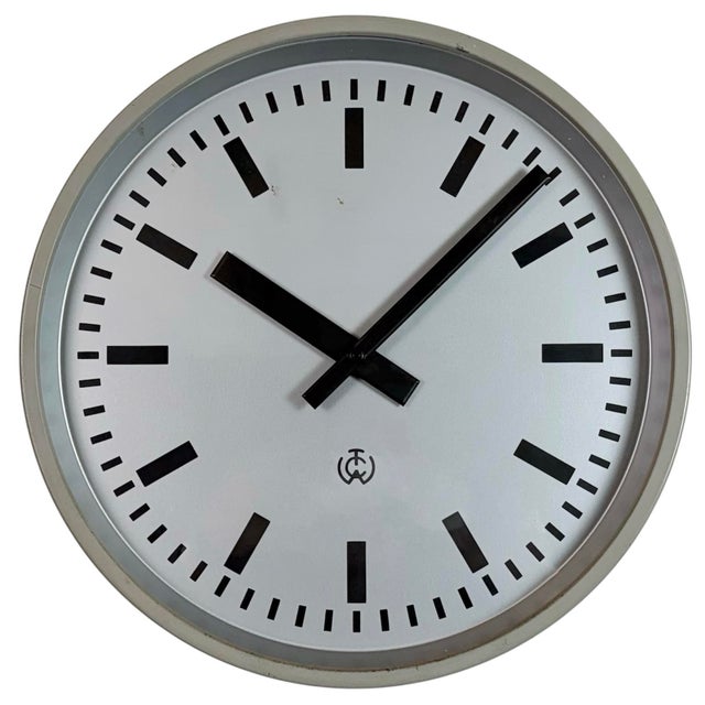 Vintage Industrial Station Wall Clock from TCW, 1960 For Sale - Image 17 of 17