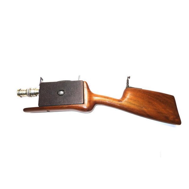 Kodak Pro Movie Camera With Custom Built Wood Shoulder Support Stock, Circa 1930's For Sale - Image 9 of 11