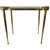 Vintage Hollywood Regency Neoclassical Brass Side Table with Leather Top and Gallery Edge, 1960s For Sale - Image 4 of 13
