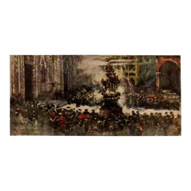 1905 Italian Original Print - Scoppio Del Carro - From Book Florence & Some Tuscan Cities (1905) For Sale