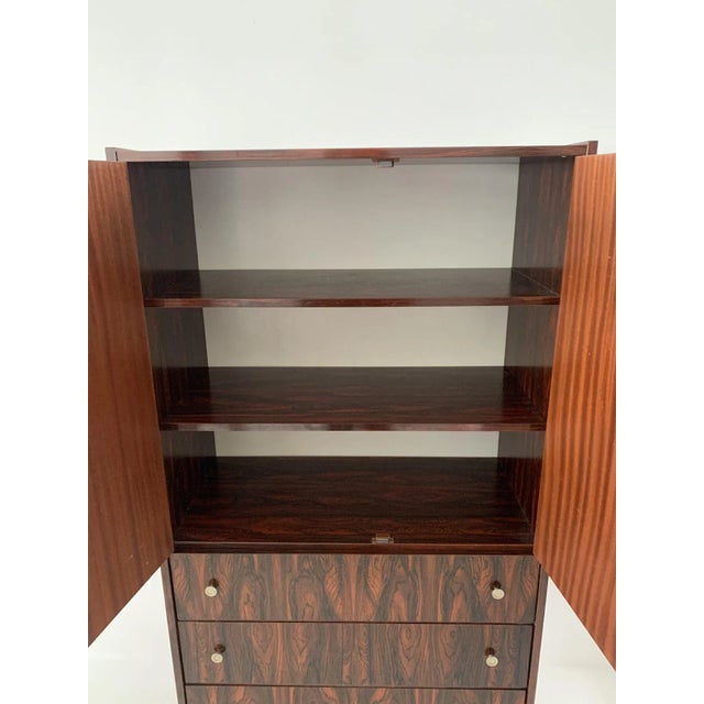 Wood Mid-Century Cabinet in Rosewood Veneer, 1960s For Sale - Image 7 of 8