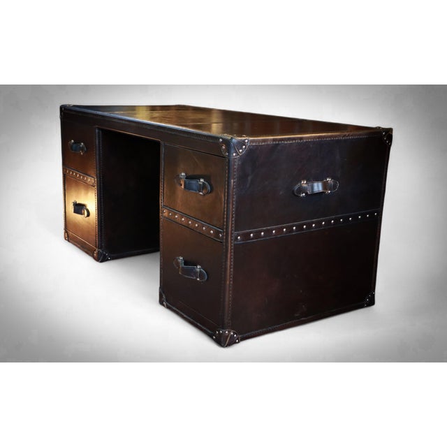 Halo Stoneyhurst Mayfair Leather Desk by Timothy Oulton, 2010s For Sale - Image 6 of 18