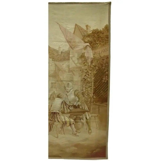 Tan 18th Century Antique French Tapestry For Sale - Image 8 of 9