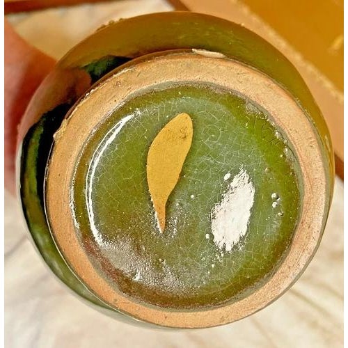 Antique Turn-of-the-Century Weller Pottery "Turada" Art Nouveau Slip-Trail Onion Vase, Unmarked *As Is* For Sale - Image 6 of 6