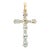 Handcrafted Aquamarine Cross Pendant for Mom Made in 14k Yellow Gold For Sale