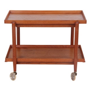 Tray Table in Teak with Two Trays by Poul Hundevad for Hundevad & Co. For Sale