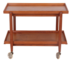 Tray Table in Teak with Two Trays by Poul Hundevad for Hundevad & Co.