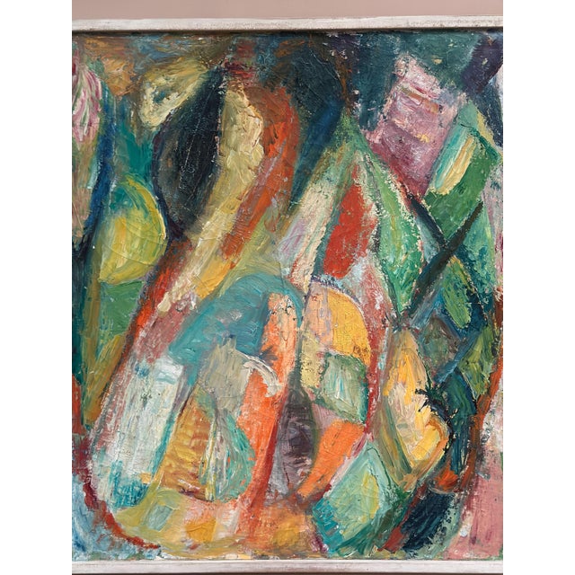 Abstract Composition, 1950s, Oil on Canvas, Framed For Sale - Image 17 of 18