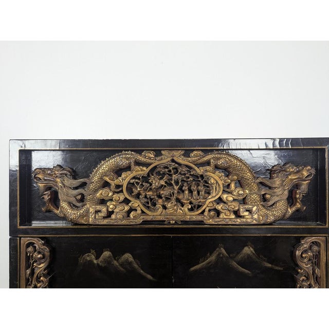 Brown Early 20th Century Chinese Lacquer Sideboard For Sale - Image 8 of 11