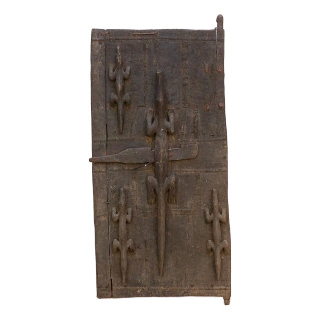 Museum Quality Antique Crocodile Dogon Door For Sale