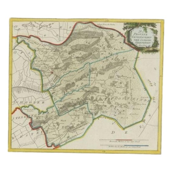 Antique Map of Zevenwolden by von Reilly, 1791 For Sale