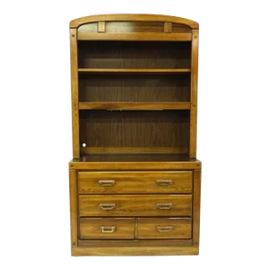 Mid 20th Century Vintage Oak Cabinet With Drawers
