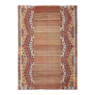 Unique Large Vintage Turkish Kilim Rug For Sale