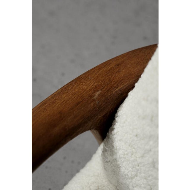 Wood Mid-Century Scandinavian Modern White Teak Armchair from Bröderna Andersson, 1960s For Sale - Image 7 of 18