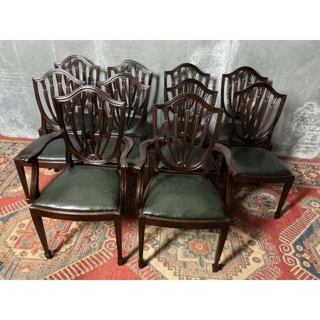 George Hepplewhite Revival Chairs, 1905, Set of 10 For Sale - Image 11 of 11