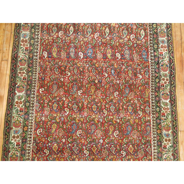 1930s 1930s Traditional Red Persian Malayer Intermediate Gallery Size Rug - 4'10" x 9'10" For Sale - Image 5 of 6