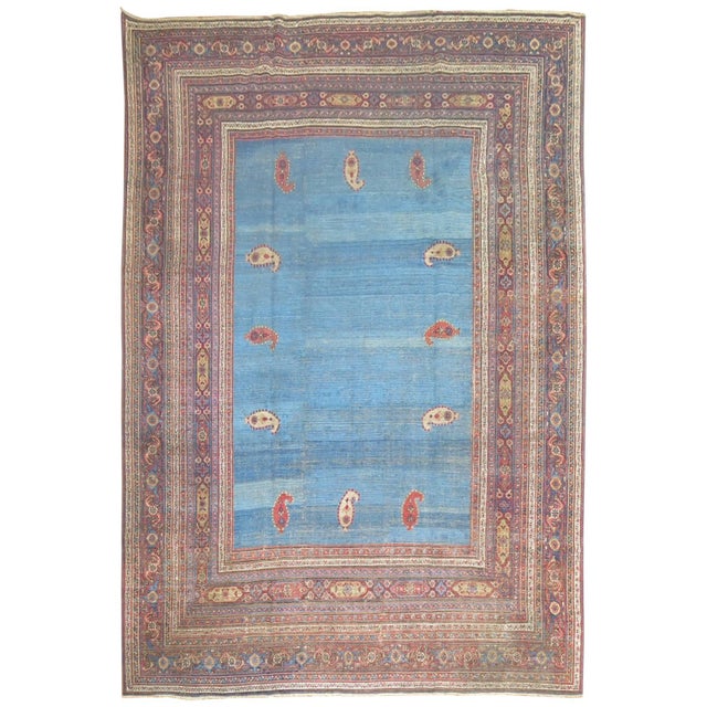 Antique Persian Doroksh Carpet For Sale - Image 9 of 18