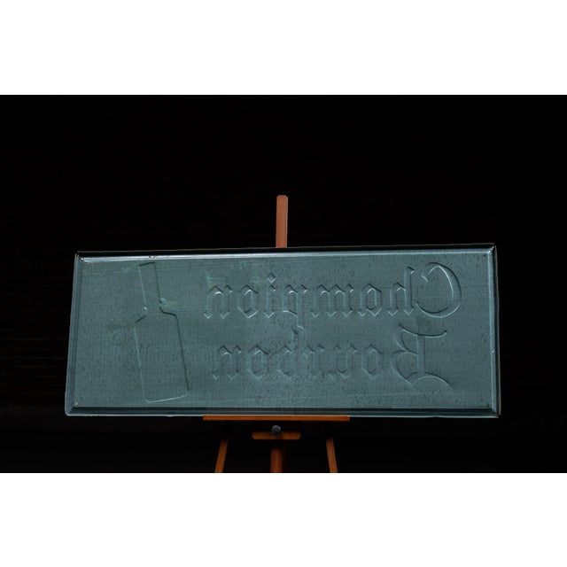Metal 1960s Champion Bourbon Embossed Lithographed Tin Advertising Sign For Sale - Image 7 of 7