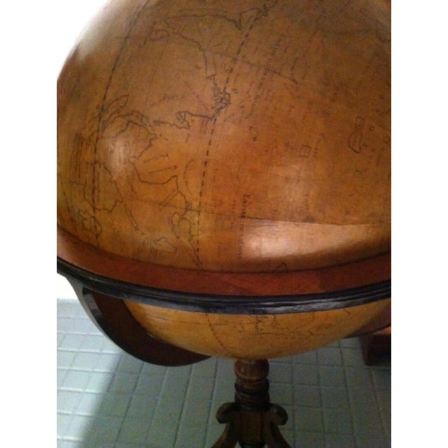 Large 18th Century French Hand Painted Terrestrial Globe For Sale - Image 6 of 9