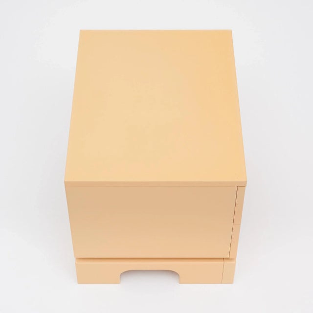 Tan Modernist Lacquered Side Tables For Sale - Image 8 of 9