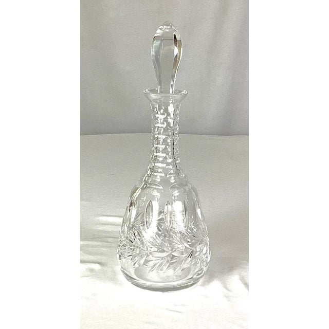 Glass German Crystal, Elegant Cut Crystal Decanter For Sale - Image 7 of 7