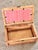 Intage Rattan Cane Glass Top Storage Box With Designer Fabric Insert For Sale - Image 4 of 13