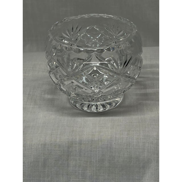 Hollywood Regency Vintage Cut Crystal Rose Bowl - Geometric 3" Posy Vase For Sale - Image 3 of 10