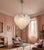 Vintage Opal Leaf Chandelier in Murano Opal Glass, 1980 For Sale - Image 3 of 13