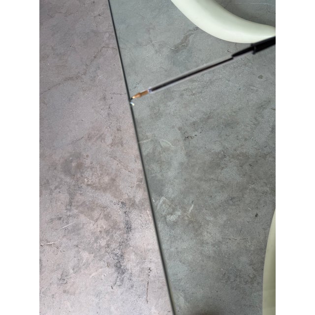 Vintage Faux Elephant Tusk & Brass Cup Glass Coffee Table For Sale - Image 9 of 12