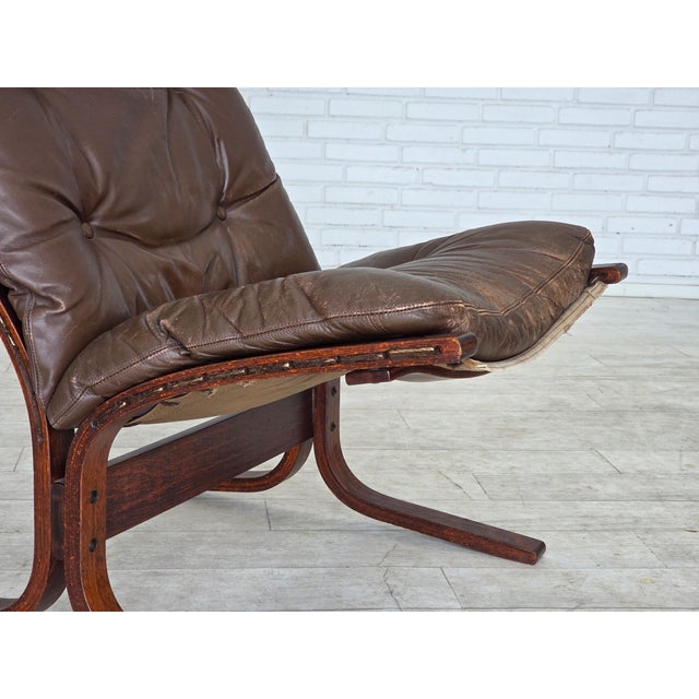 Norwegian Siesta Lounge Chair in Leather by Ingmar Relling for Westnofa, 1970s For Sale - Image 15 of 18